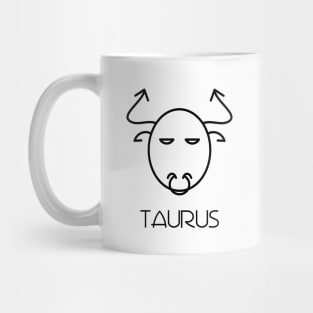 Taurus Doodle Line Art Mug